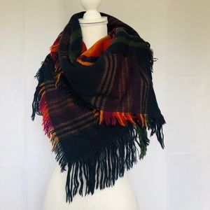 Plaid and Stripe Oversized Blanket Scarf by Merona